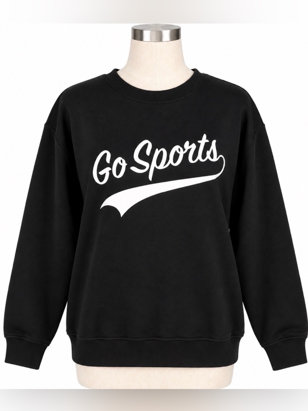 Favorite Daughter Go Sports Black Crewneck Sweatshirt M NWT